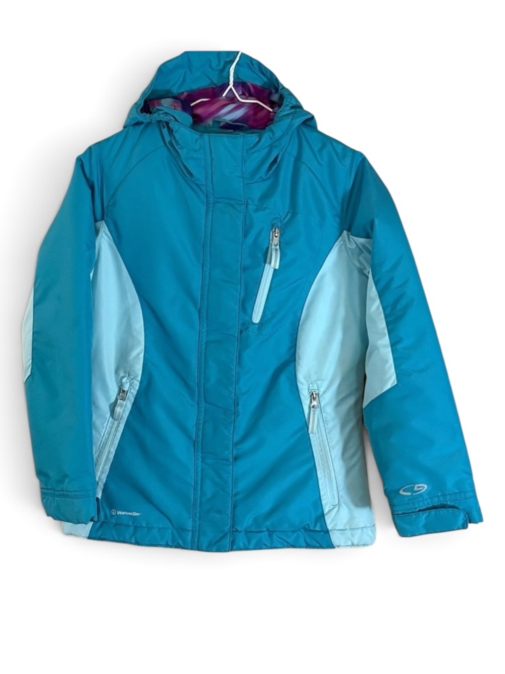 Champion Kids Teal and Light Blue Puffer Jacket